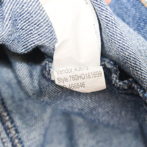 PacSun Embroidered Denim Vest Jacket Size Small Los Angeles Lost Girls Snake Bee - Picture 5 of 8